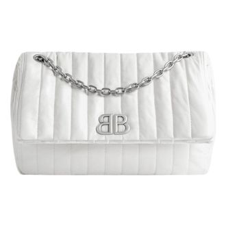 Balenciaga (WMNS) Balenciaga Monaco Medium Chain Bag Quilted Off White 7659452AASE9106