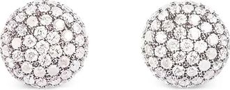 Sidney Garber 18kt witgouden Pave oorbellen met diamant - Zilver