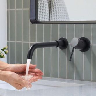 OEM Grifo Mezclador De Lavabo Mural Giratorio De 360&deg;, Grifo De Ba&ntilde;o Para Ba&ntilde;era Y Lavabo, Grifo Mezclador De Lavabo Mural Empotrado De Dise&ntilde;o Moderno, Co