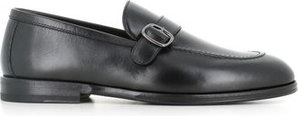 Henderson Single-Buckle Loafer - Heren - Loafers - Zwart - 41 1/2 EU - Leer - Schoenen