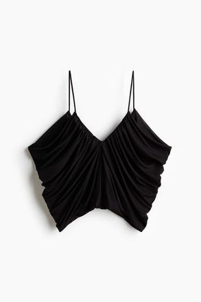 H&M Draped Strappy Top in Dark Brown at Nordstrom, Size X-Small