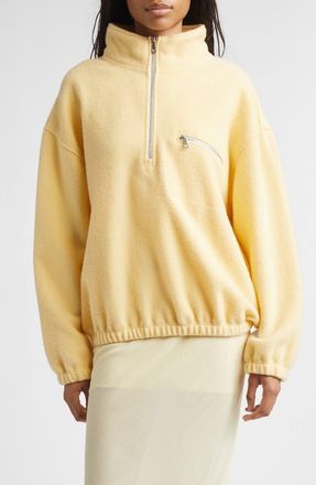 Rier Wool Fleece Half Zip Sweatshirt in Butter Fleece at Nordstrom, Size Xx-Small