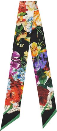 Dolce & Gabbana Multicolor Bandeau Floral Scarf
