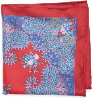 Robert Graham Paisley Floral Silk Pocket Square in Red/Blue at Nordstrom Rack