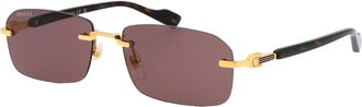 Gucci Mens Sunglasses Gg1221s Gold-Havana-Brown Acetate Gold/havana/brown