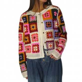 Apricot Womens The Patchwork Party Cardigan In Multicolor