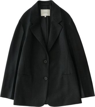 STUDIO NICHOLSON Mazar Wool Jacket - Dames - Blazers - Zwart - XL - Katoen - Jassen