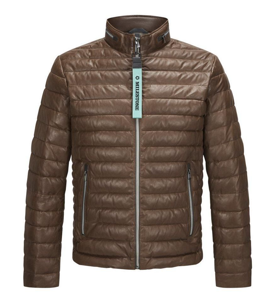 Milestone Herren Steppjacke beige Mikrofaser unifarben ab 129,95