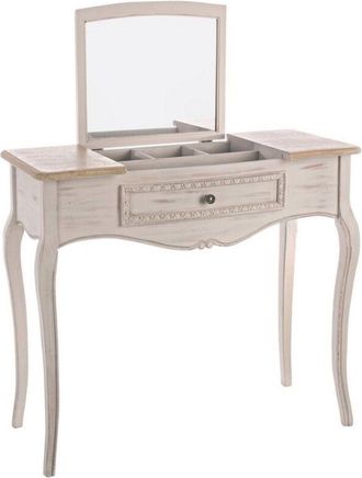Decorspace Consolle Clarisse struttura in legno paulownia con piano impiallacciato per interni -Con specchio