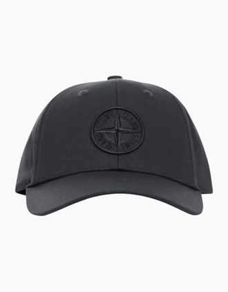 Stone Island Mens Stone Island Compass Logo Black Baseball Cap - Size: ONE size fits all
