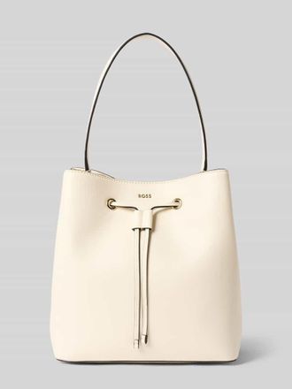 HUGO BOSS Umh&auml;ngetasche mit Label-Applikation Modell SANDY BUCKET in Offwhite, Gr&ouml;&szlig;e 1