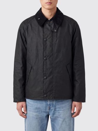 Barbour Giacca corta Transport in cotone cerato con colletto in velluto