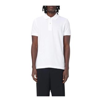 Tom Ford Polo Shirts, male, White, XL, Classic Polo Shirt Short Sleeves