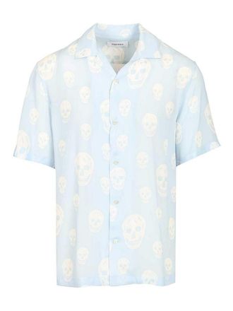 Alexander McQueen Printed Crepe De Chine Shirt