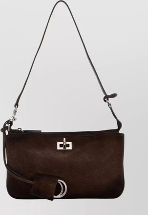 Balenciaga suede rodeo shoulder bag with adjustable strap