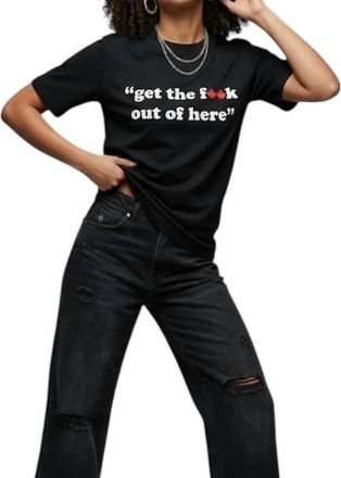 Dsquared2 Womens Gtfo Slogan T-Shirt In Black