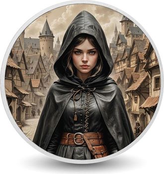 OEM Cr&oacute;nicas De Los Guardianes Encapuchados: El Vagabundo De Medianoche, Moneda De Plata De 1 Oz