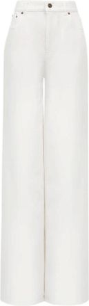 Chloé Dames, Broeken, Wit, Maat: W28 Katoen