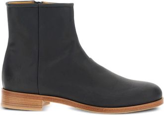 Common Projects Gewaxt leren ritslaarzen - Heren - Enkellaarsjes - Zwart - 44 EU - Leer - Schoenen