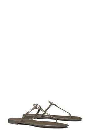 Tory Burch Mini Miller Jelly Thong Sandal in New Leccio /Silver at Nordstrom, Size 10