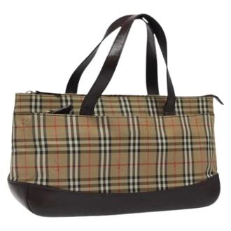 Burberry Pre-owned Tote Bags, female, Beige, Size: ONE SIZE Pre-owned Canvas Tote Bag