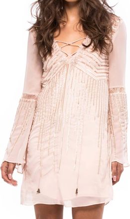 The Jetset Diaries Byzantine Mini Dress In Bare Blush