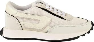 Diesel White Low-Profile Polyester Sneakers