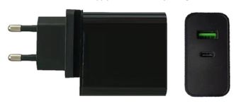 OEM Posc65w-pd-eu: Fuente De Alimentaci&oacute;n Power Delivery De 65 W, 1 Toma Usb / 1 Usb-c. Enchufe De Ca - Ue
