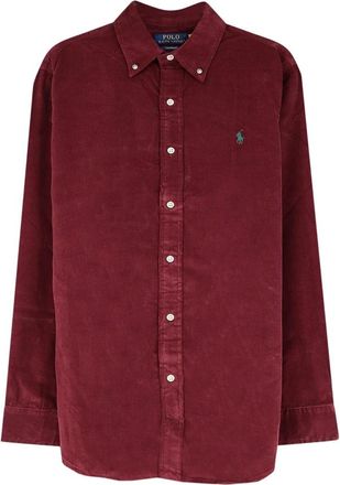 Polo Ralph Lauren Custom Fit Katoenen Oxford Shirt - Heren - Casual Overhemden - Rood - L - Katoen - Overhemden