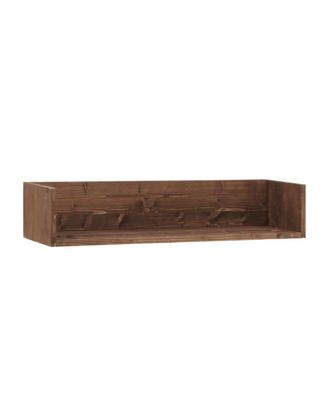 Deco Wood Estanter&iacute;a de madera maciza tono nogal de 120x16cm
