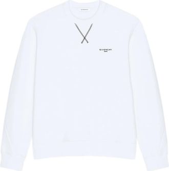 Givenchy Sweatshirts, male, White, Size: XL Couture Seam Sweatshirt