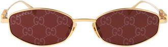 Gucci Stijlvolle zonnebril Gg 1802S - Dames - Zonnebrillen - Geel - 55 MM - Accessoires