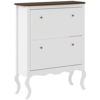 HOMCOM Mueble zapatero 84x29x109 cm blanco