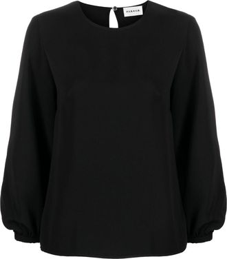 P.A.R.O.S.H. long-sleeve round-neck top - women - Polyester - S - Black
