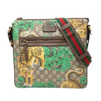 Gucci Pre-owned Cross Body Bags, female, Beige, Size: ONE SIZE Pre-owned Bengal Print Crossbody Bag