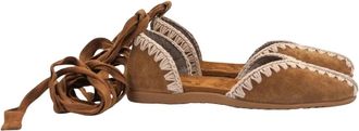 Mou Ballerina met Kant - Dames - Ballerinas - Bruin - 36 EU - Su&egrave;de - Schoenen