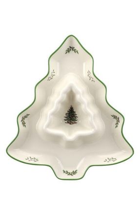Spode Christmas Tree Chip Dish in Green at Nordstrom
