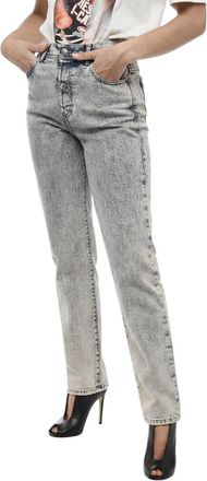 Diesel Grey Straight High Rise Jeans