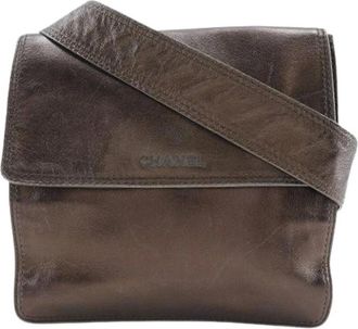 Chanel Pre-owned Cross Body Bags, female, Brown, Size: ONE SIZE Pre-owned Vintage Cross Body Bag