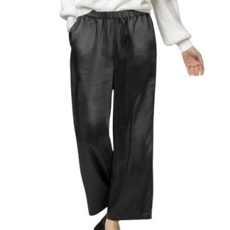 Lilla P Womens Wide Leg Pant In Black