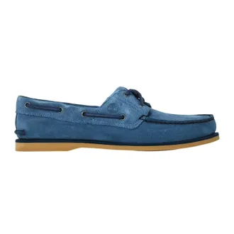 Timberland Klassieke su&egrave;de veterschoenen voor heren met structuur (Medium Blauw)