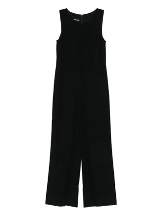 Emporio Armani sleeveless jumpsuit - women - Elastane/Polyester/Polyester - 46 - Black