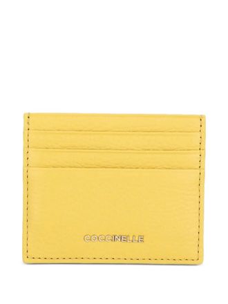 Coccinelle pebbled leather cardholder - women - Calf Leather/Polyester - One Size - Yellow
