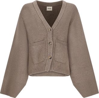 Khaite Scarlet Cardigan - Dames - Cashmere truien - Bruin - S - Kasjmier - Truien & Vesten