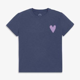 primary Adult Heart Easy Tee in Sunwashed Navy Iris at Nordstrom, Size Medium