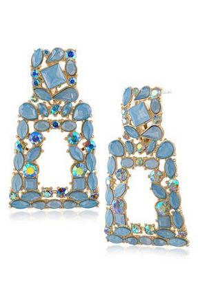 Jardin Mosaic Crystal Geometric Drop Earrings in Blue/Gold at Nordstrom Rack