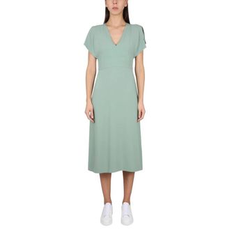 HUGO BOSS Dawinga Midi Jurk - Dames - Casual kleedjes - Groen - S - Kleedjes