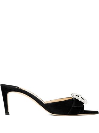 Jimmy Choo London 65mm Caia crystal-embellished sandals - Black