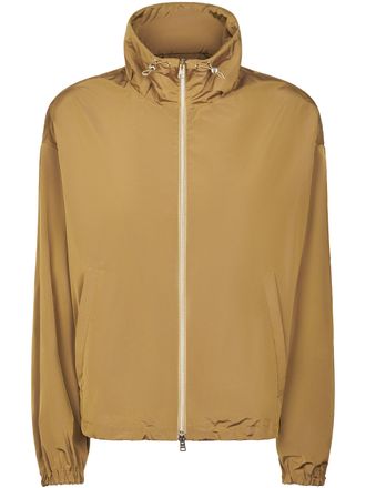 Herno Lightweight Camel Jacket with High Collar