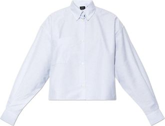 A.P.C. A.p.c., Dames, Blouses & Shirts, Blauw, Maat: S Katoen